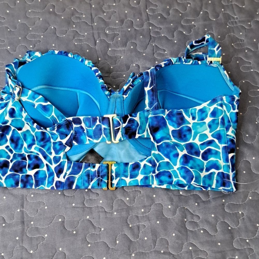 Smart & Sexy blue swim top size 36DD - Picture 2 of 3